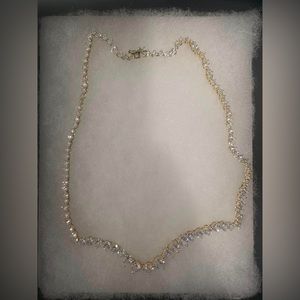 Gold tennis necklace